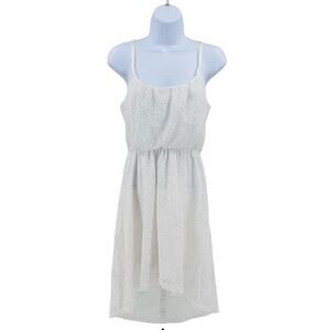 Bailey Blue White Lace Dress Women S Square Neck Stretchy Hi-Low Blouson Dress